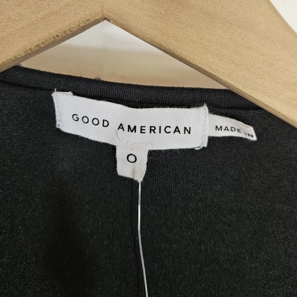 NWT Good American | Black Deep V-neck Sequin Jumpsuit - Picture 6 of 7